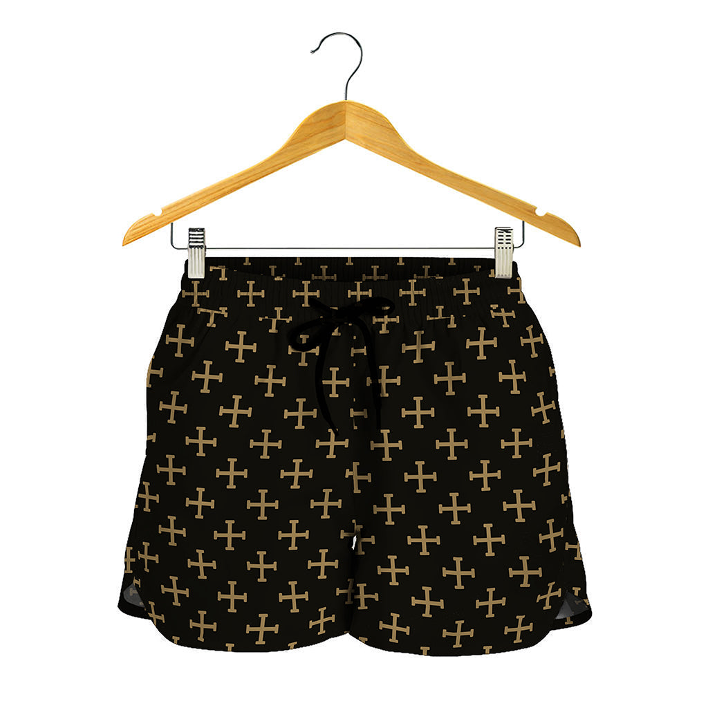 Cross Orthodox Pattern Print Women's Shorts