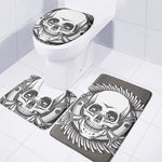 Cross Piston Mechanic Skull Print 3 Piece Bath Mat Set