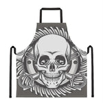 Cross Piston Mechanic Skull Print Apron