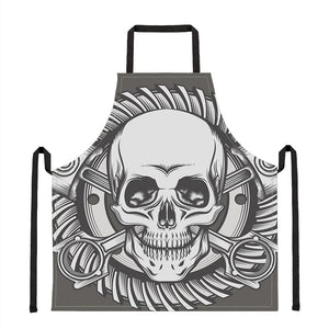 Cross Piston Mechanic Skull Print Apron