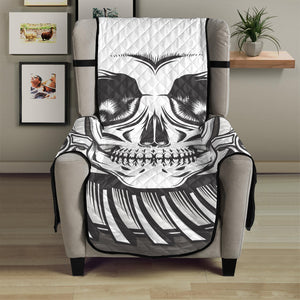 Cross Piston Mechanic Skull Print Armchair Protector