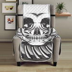 Cross Piston Mechanic Skull Print Armchair Protector