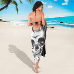 Cross Piston Mechanic Skull Print Beach Sarong Wrap