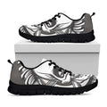 Cross Piston Mechanic Skull Print Black Running Shoes