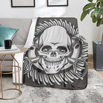 Cross Piston Mechanic Skull Print Blanket