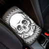 Cross Piston Mechanic Skull Print Car Center Console Cover