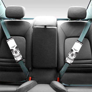 Cross Piston Mechanic Skull Print Car Seat Belt Covers