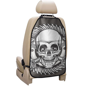 Cross Piston Mechanic Skull Print Car Seat Organizers