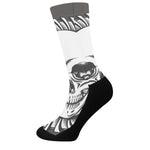 Cross Piston Mechanic Skull Print Crew Socks