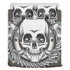 Cross Piston Mechanic Skull Print Duvet Cover Bedding Set