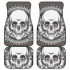 Cross Piston Mechanic Skull Print Front and Back Car Floor Mats