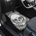 Cross Piston Mechanic Skull Print Front and Back Car Floor Mats