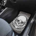 Cross Piston Mechanic Skull Print Front and Back Car Floor Mats