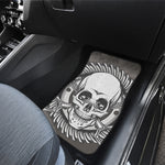 Cross Piston Mechanic Skull Print Front Car Floor Mats