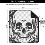 Cross Piston Mechanic Skull Print Futon Protector