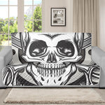 Cross Piston Mechanic Skull Print Futon Protector