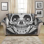 Cross Piston Mechanic Skull Print Loveseat Protector