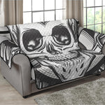 Cross Piston Mechanic Skull Print Loveseat Protector