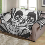 Cross Piston Mechanic Skull Print Loveseat Protector