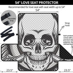 Cross Piston Mechanic Skull Print Loveseat Protector