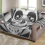 Cross Piston Mechanic Skull Print Loveseat Protector