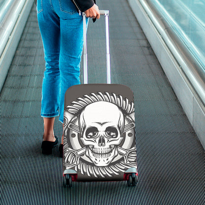 Cross Piston Mechanic Skull Print Luggage Cover