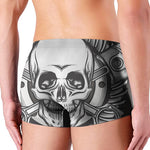 Cross Piston Mechanic Skull Print Men's Boxer Briefs