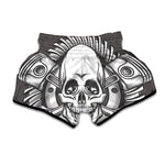 Cross Piston Mechanic Skull Print Muay Thai Boxing Shorts