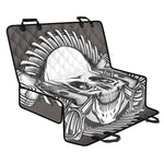 Cross Piston Mechanic Skull Print Pet Car Back Seat Cover