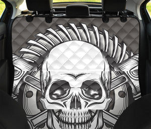 Cross Piston Mechanic Skull Print Pet Car Back Seat Cover