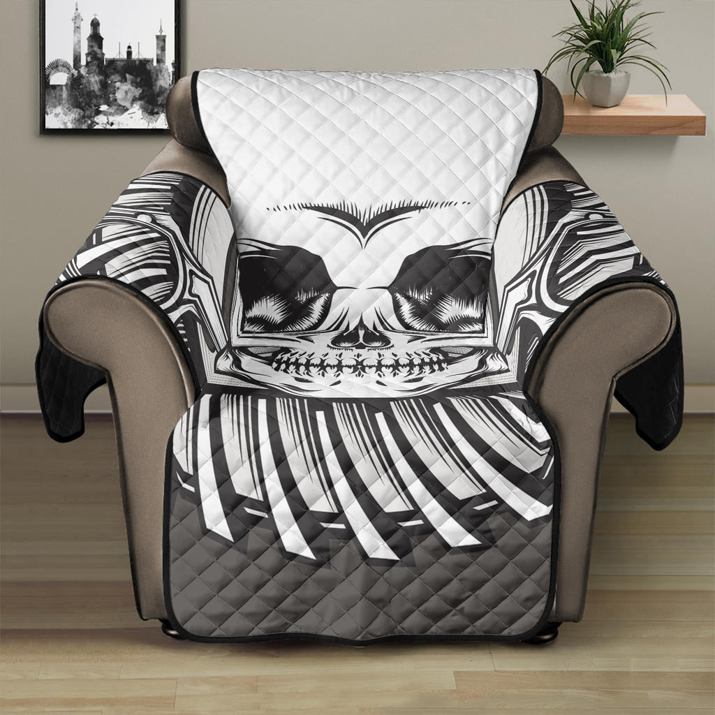 Cross Piston Mechanic Skull Print Recliner Protector