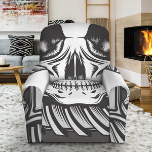 Cross Piston Mechanic Skull Print Recliner Slipcover