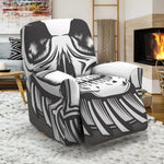 Cross Piston Mechanic Skull Print Recliner Slipcover