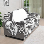 Cross Piston Mechanic Skull Print Sofa Cover