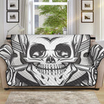 Cross Piston Mechanic Skull Print Sofa Protector