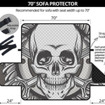 Cross Piston Mechanic Skull Print Sofa Protector