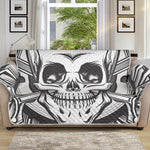 Cross Piston Mechanic Skull Print Sofa Protector