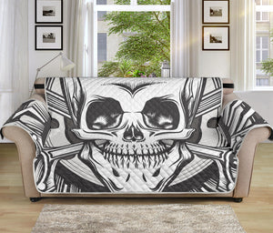 Cross Piston Mechanic Skull Print Sofa Protector