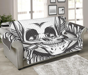 Cross Piston Mechanic Skull Print Sofa Protector