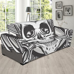 Cross Piston Mechanic Skull Print Sofa Slipcover