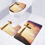 Crucifixion Of Jesus Christ Print 3 Piece Bath Mat Set