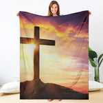 Crucifixion Of Jesus Christ Print Blanket