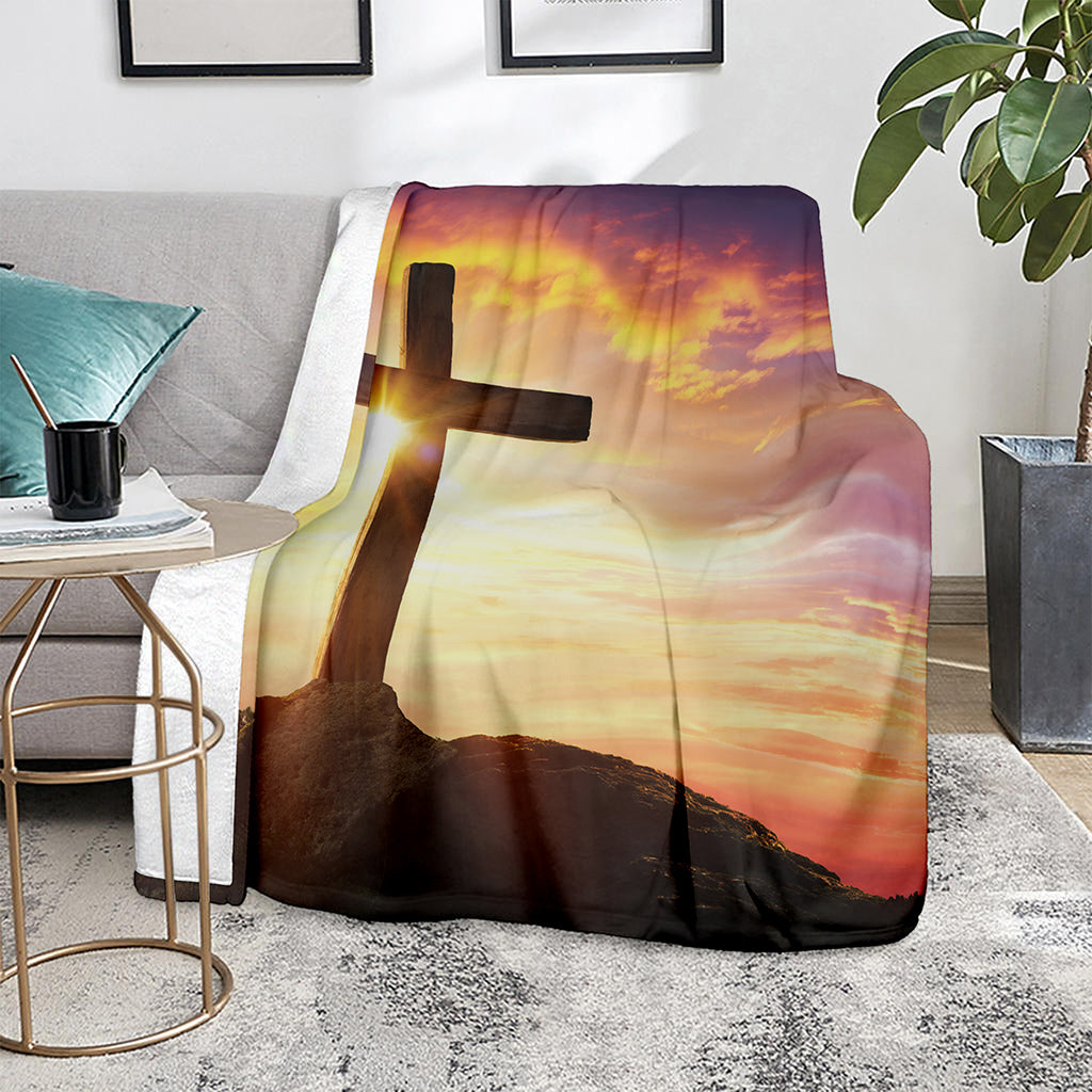 Crucifixion Of Jesus Christ Print Blanket