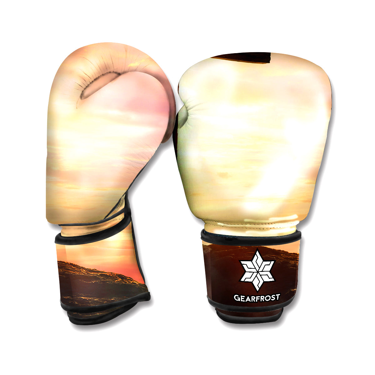 Crucifixion Of Jesus Christ Print Boxing Gloves