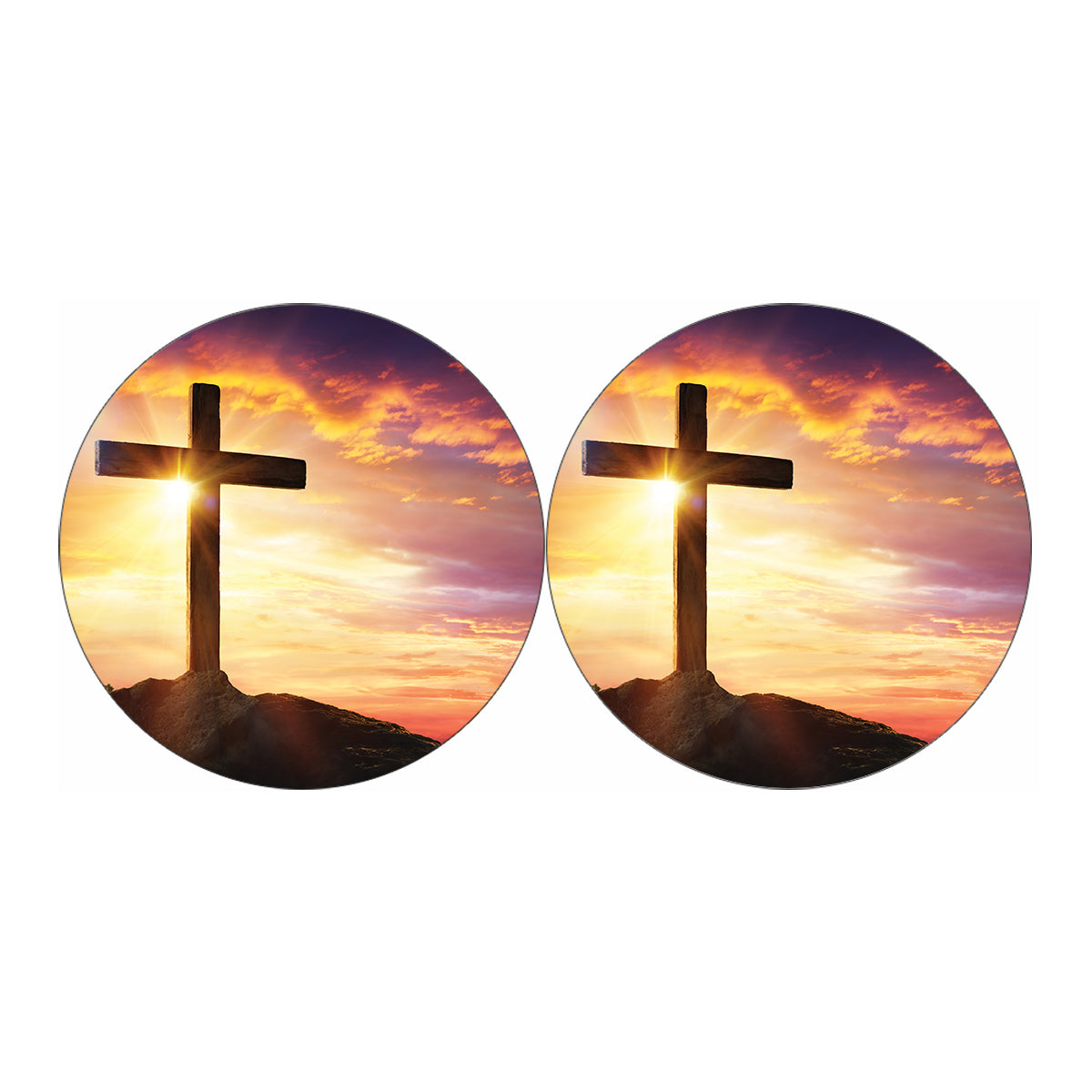 Crucifixion Of Jesus Christ Print Car Coasters