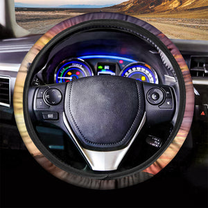 Crucifixion Of Jesus Christ Print Car Steering Wheel Cover