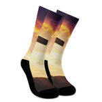 Crucifixion Of Jesus Christ Print Crew Socks