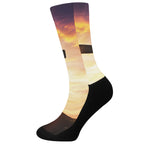 Crucifixion Of Jesus Christ Print Crew Socks