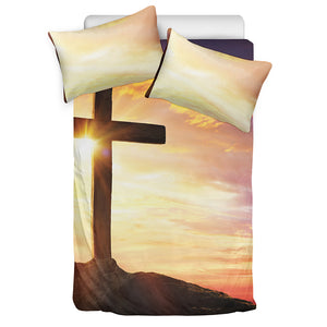 Crucifixion Of Jesus Christ Print Duvet Cover Bedding Set