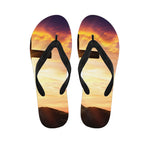 Crucifixion Of Jesus Christ Print Flip Flops